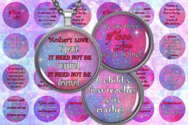 Mother Day Quotes Digital Collage Sheet for Printable