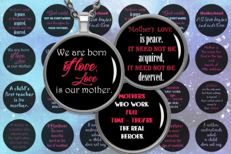 Mother Quotes Mother Day Digital Quotes Image Pendant Image