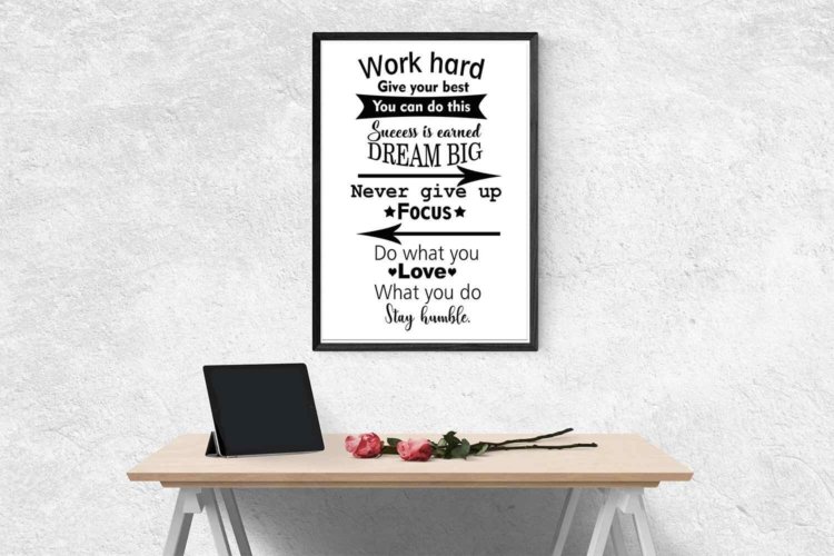 Motivational Words Digital Poster for Printable