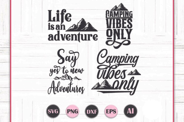 Mountain SVG Bundle Adventure Images for Print