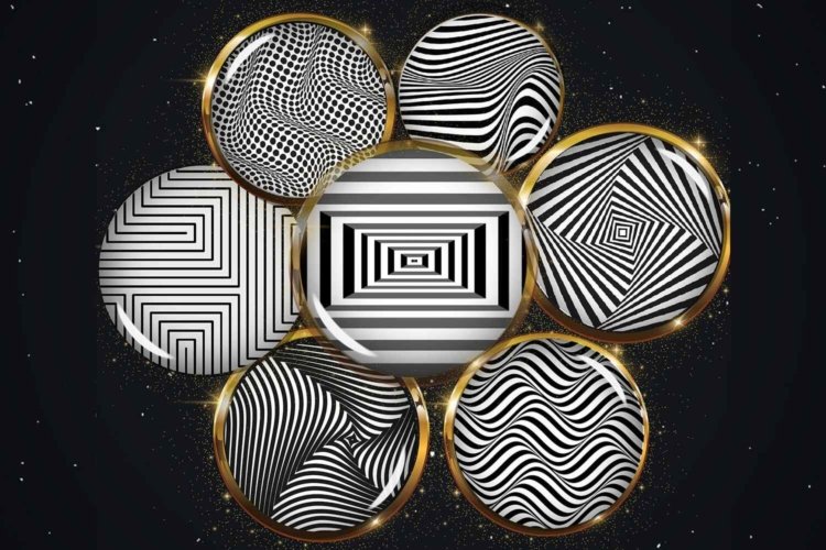 Optical Illusion Digital Collage Sheet Images For Pendants