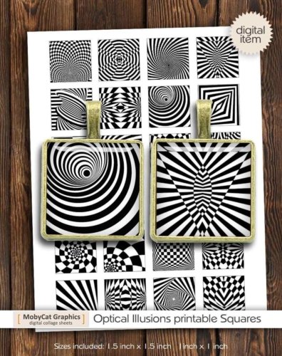 Optical Illusions printable squares
