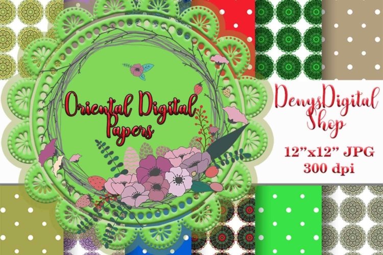 Oriental Print Oriental Paper Scrapbook Paper Lace Printable