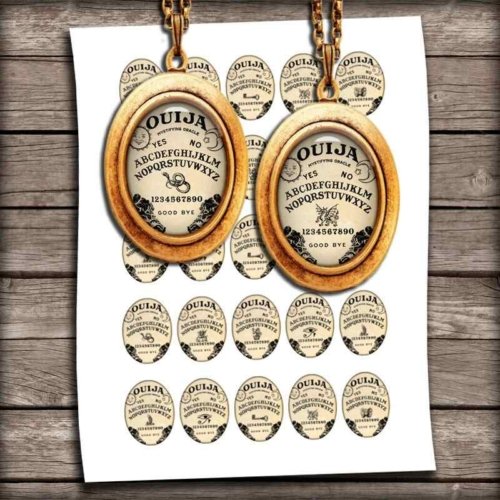 Ouija Board Oval Images Printable Collage Sheet