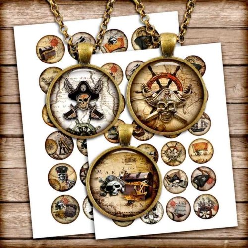 Pirate Maps Printable Bottle cap images