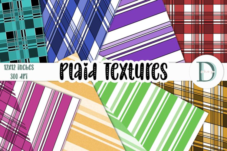 Plaid Textures Rustic Lumberjack Buffalo Scrapbooking Papers