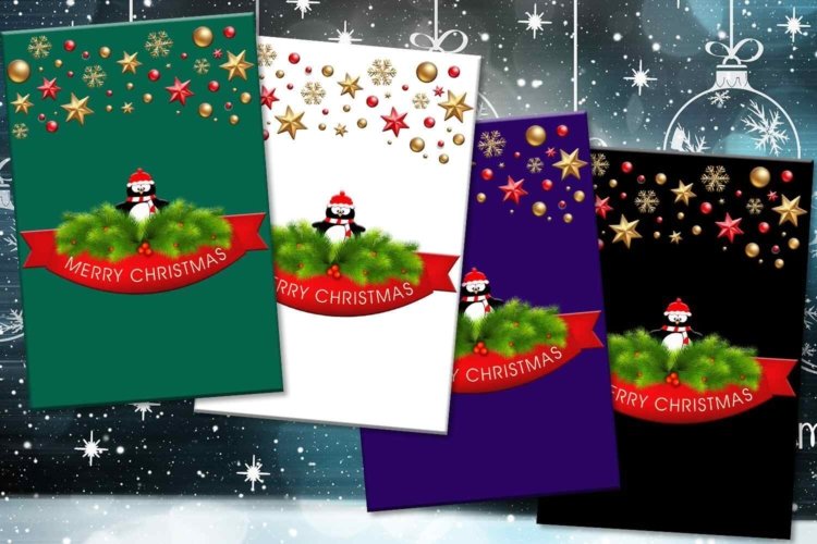 Postcards Digital Christmas Card for Printable