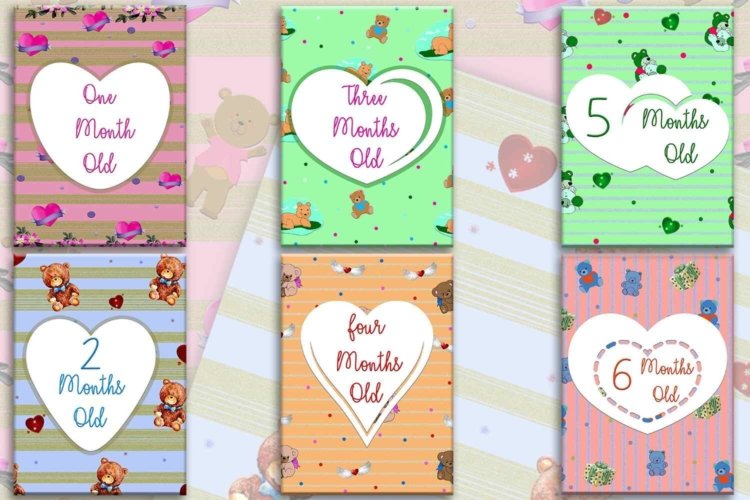 Printable Baby Milestone Cards First Year Milestone Cards