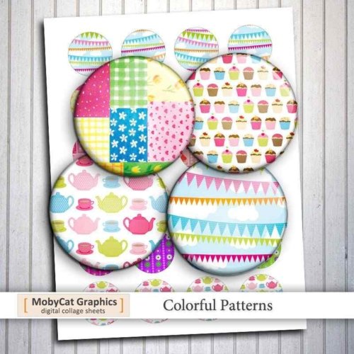 Printable Colorful Patterns Round Images