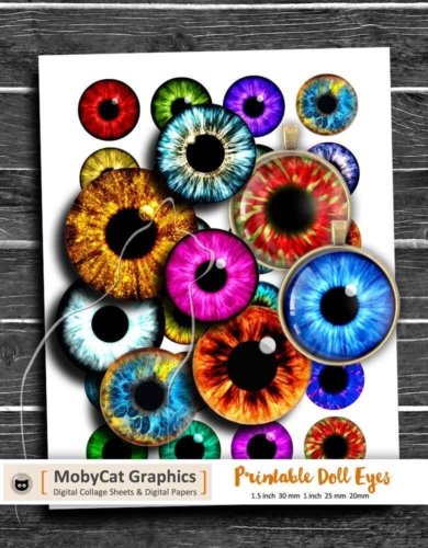 Printable Doll Eyes Circles