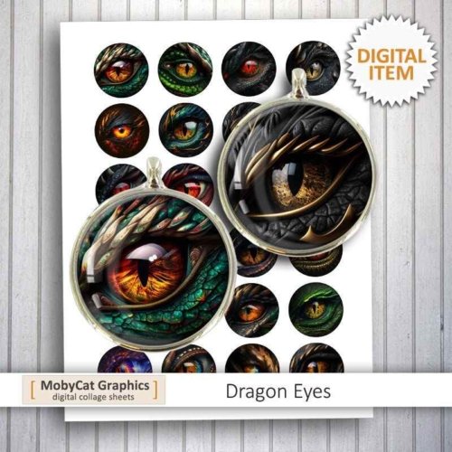 Printable Dragon Eyes Circle Images