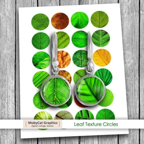 Printable Leaf Textures Instant Download