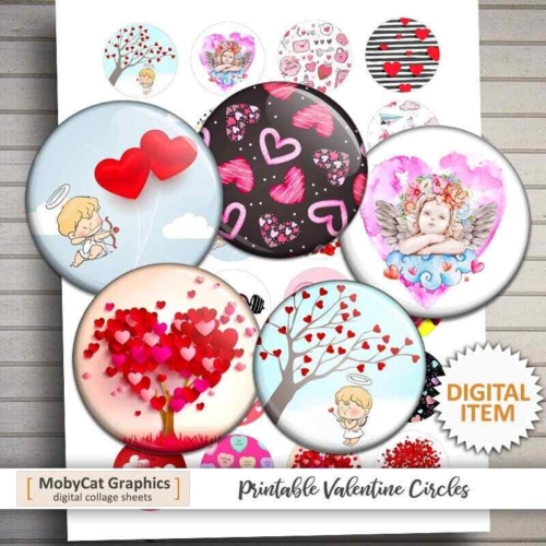 Printable Valentine Circles