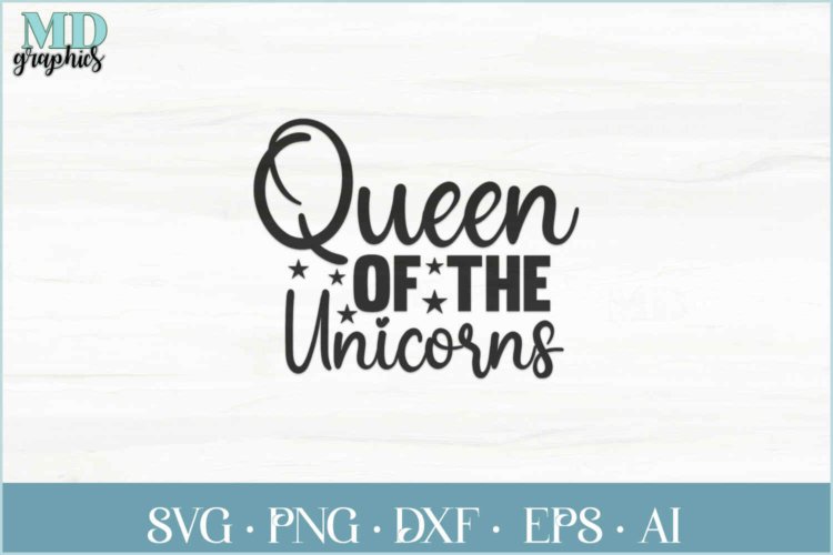 Queen of the Unicorn Vector File SVG Image