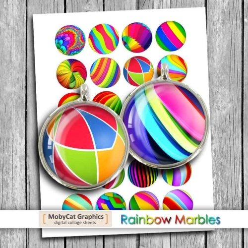Rainbow Marbles Printable Digital Download