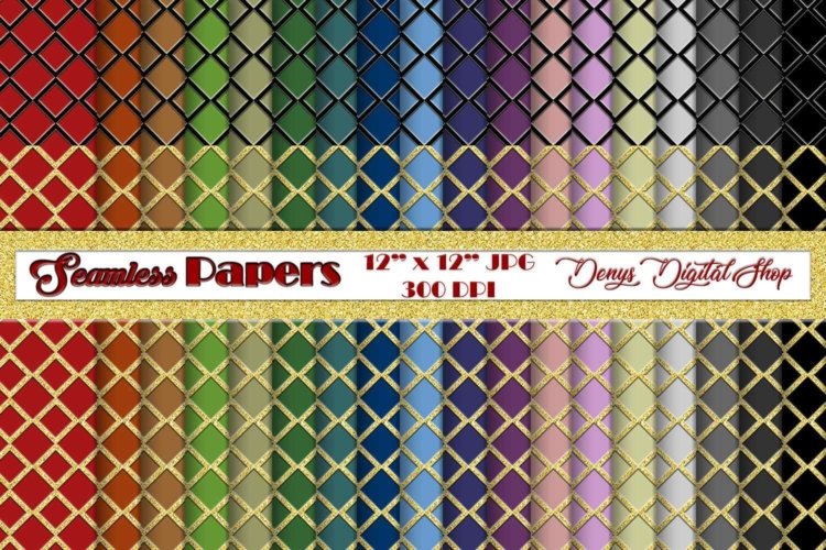Seamless Papers Digital Scrapbook Papers Color Patterned