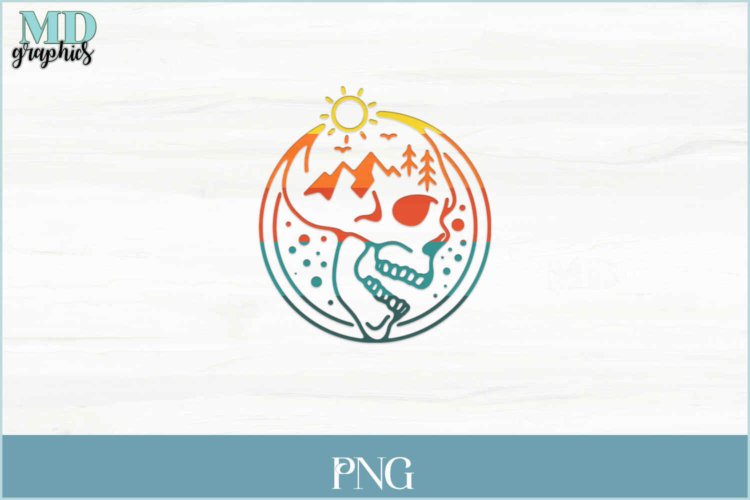 Skull Nature PNG File Sublimation for Printable