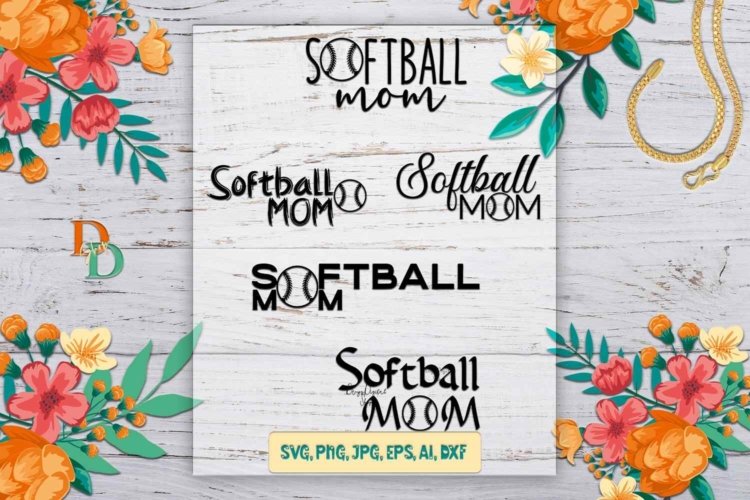 Softball SVG Baseball EPS Digital JPG images For Cricut