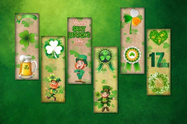 St.Patrick’s Day Digital Bookmarks St Patrick Day Card