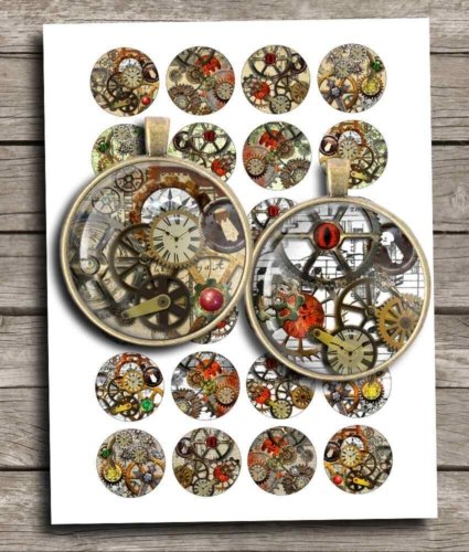 Steampunk Gears Cogs Circles