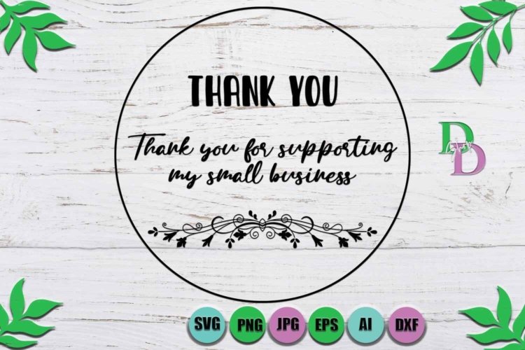 Thank You Care Card Small Business Stickers for Printable
