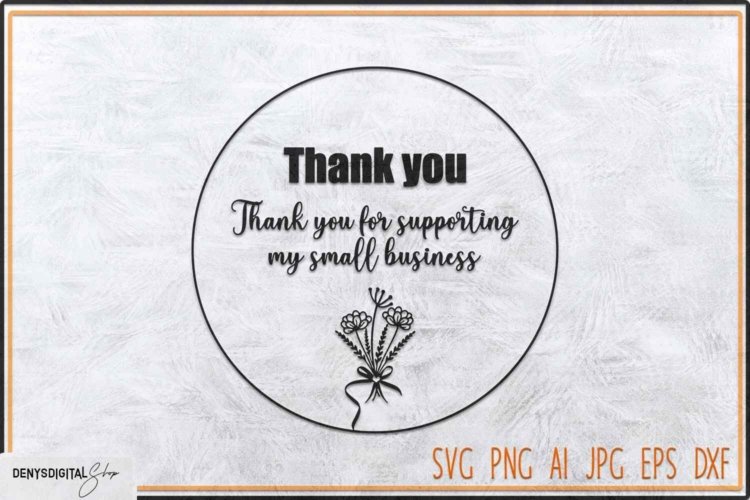 Thank You Stickers Care Card SVG Small Business Stickers