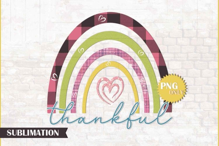 Thankful PNG image for Sublimation or Clipart Printable