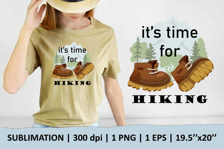 It’s time for hiking – 1 sublimation design