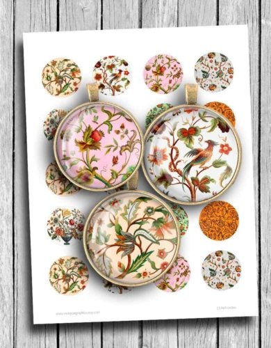 Traditional Tapestry Printable Circles