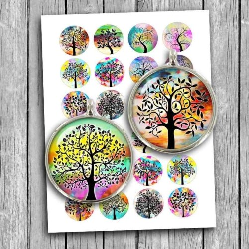 Tree of Life Printable Circles Instant Download