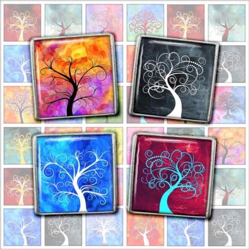 Tree of Life Square Printable images Collage Sheet