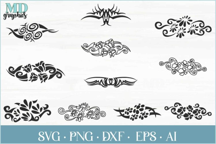Tribal Silhouettes SVG and Sublimation Printables