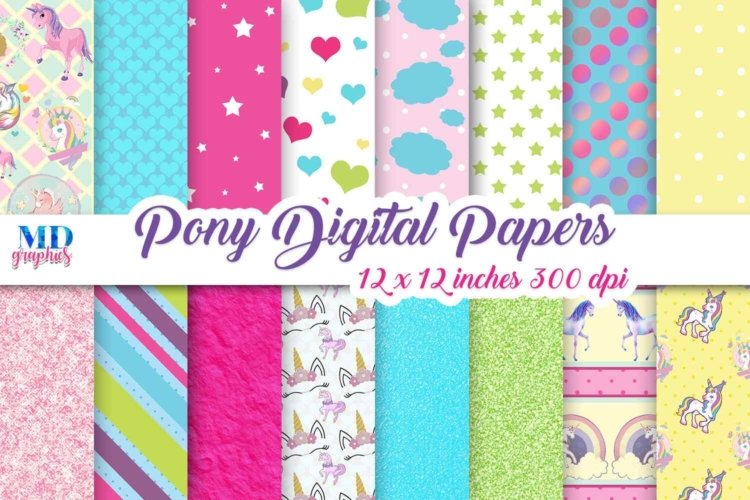 Unicorn Scrapbook Paper and Wallpapers Images