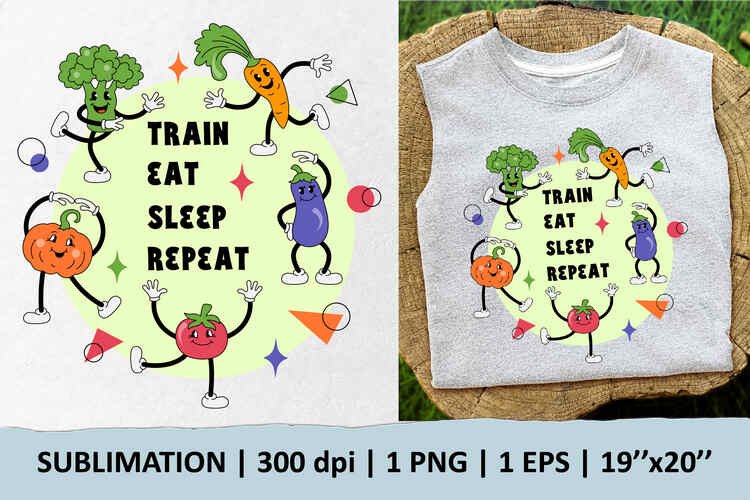 Train Eat Sleep Repeat – 1 sublimation design