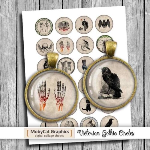 Victorian Gothic Circles Printable Halloween