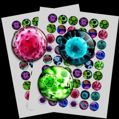 Viruses Printable Science Digital Collage Sheet