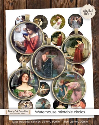 Waterhouse Printable collage sheets