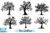 Whimsical Trees Outline ClipArt Silhouettes PNG