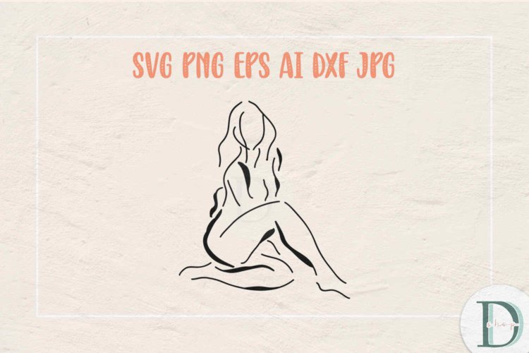 Woman Line Art Line Body Vector SVG Female Line Art SVG