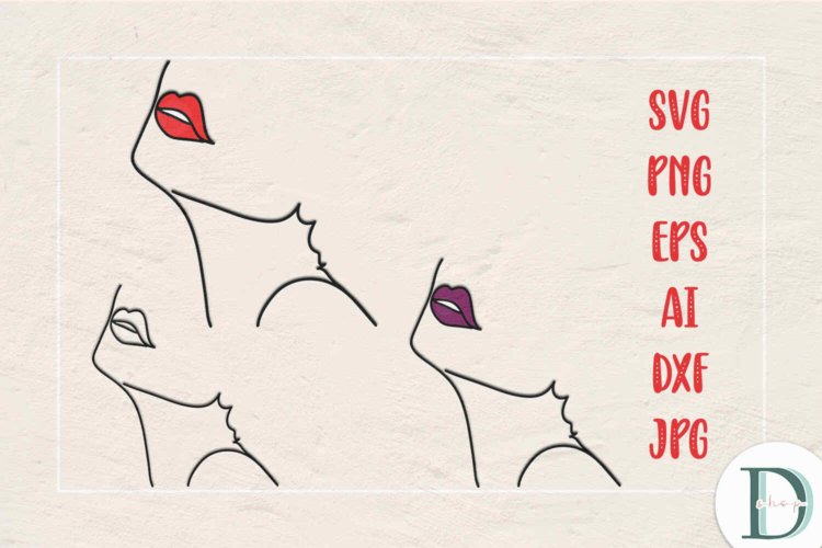 Women Face Line Art Digital Art Drawing Line art printable