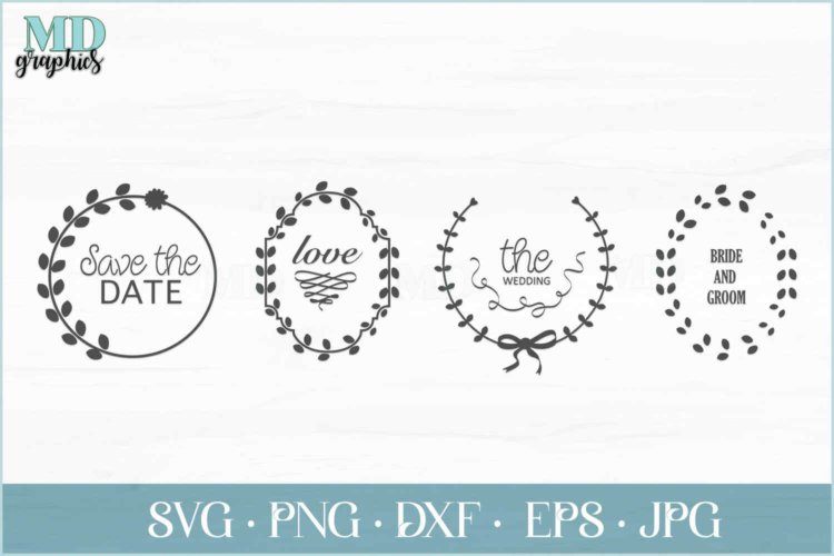 Wreath Floral Circles SVG Vector File Bundle