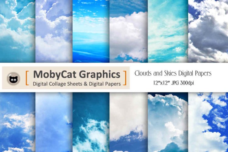 Clouds and Skies Digital Papers