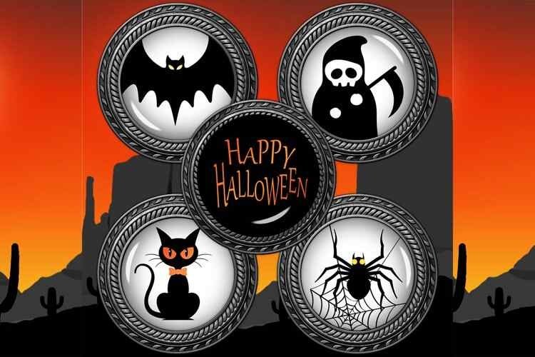 Halloween Digital Collage Sheet Halloween Circle Images