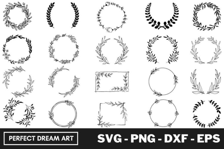 Leaf Wreath Svg Bundle