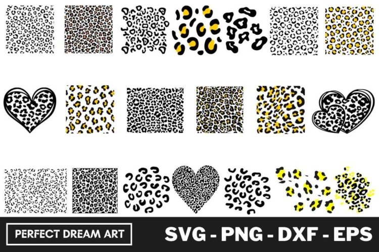 Leopard Pattern Silhouette Outline