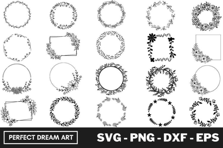 Floral Wreath Svg Bundle