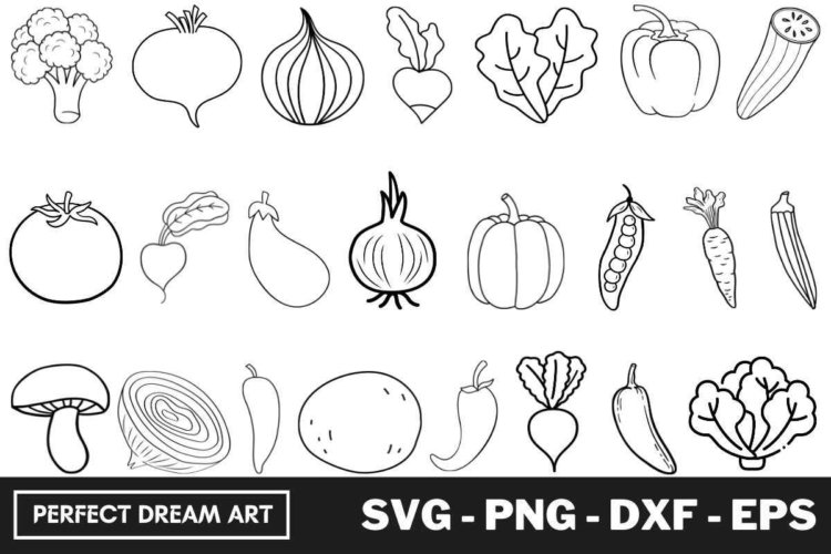 Vegetable Svg Bundle Outline