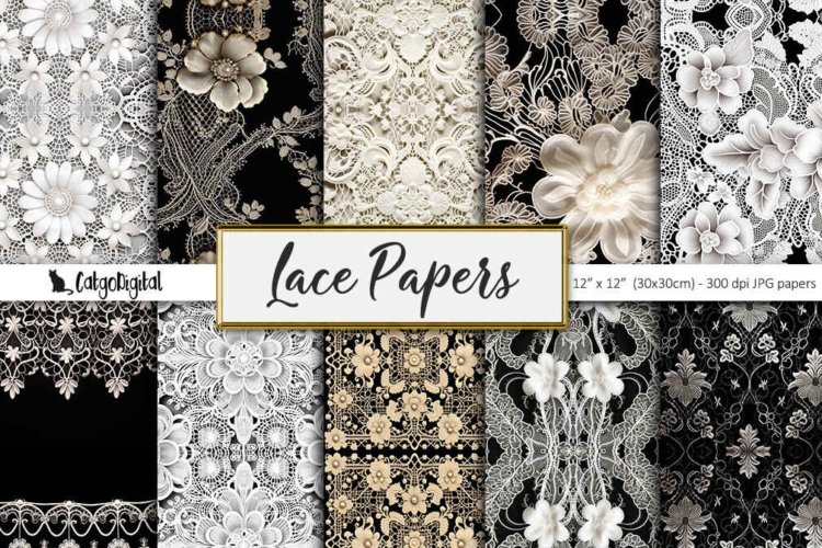 Lace Scrapbooking Papers