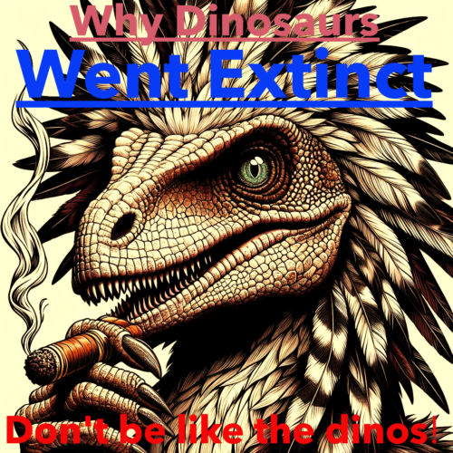 Printable digital wall art “why dinosaurs went extinct